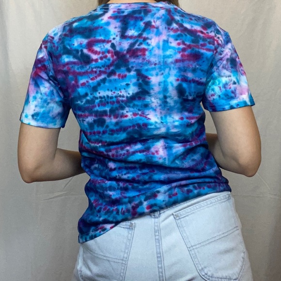 Hanes Tie Dye Splatter Dye T Shirt Tee - Picture 2 of 4